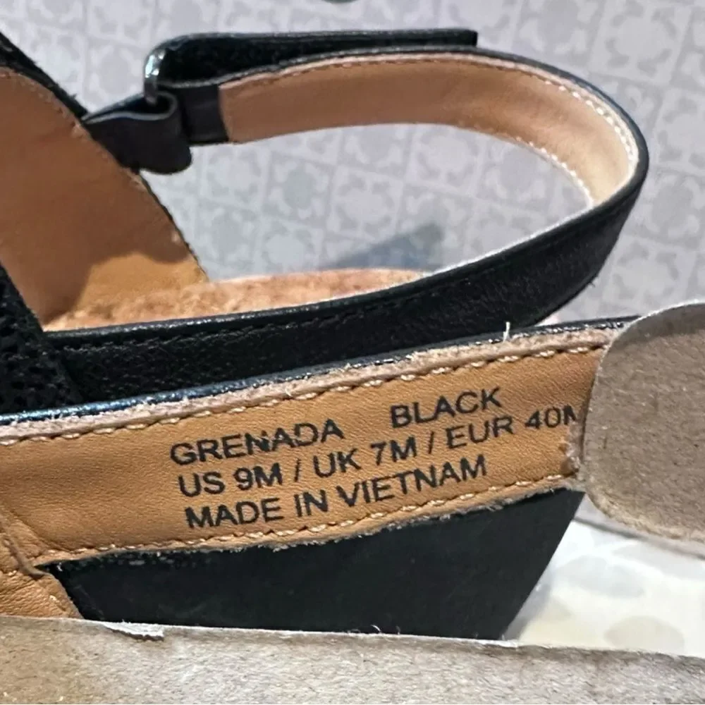 NEW REVERE GRENADA ORTHOTIC 3 Point Adjustable STRAP Supportive Wedge Sz 9 EU 40